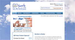 Desktop Screenshot of butlerfamilydental.com